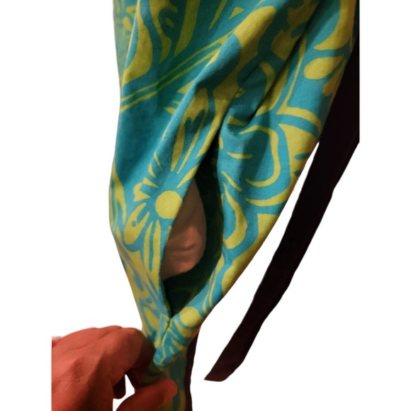 Lilly Pulitzer Blue & Green short sleeve Button up dress - Picture 3 of 5